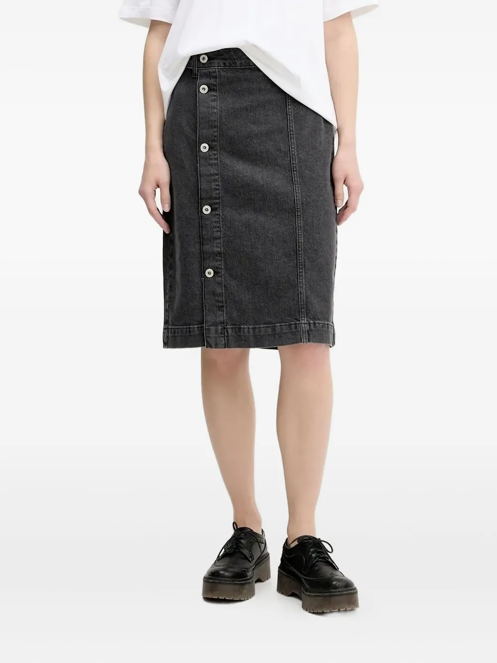 

Джинсовая юбка с пуговицами спереди Karl Lagerfeld Jeans, серый