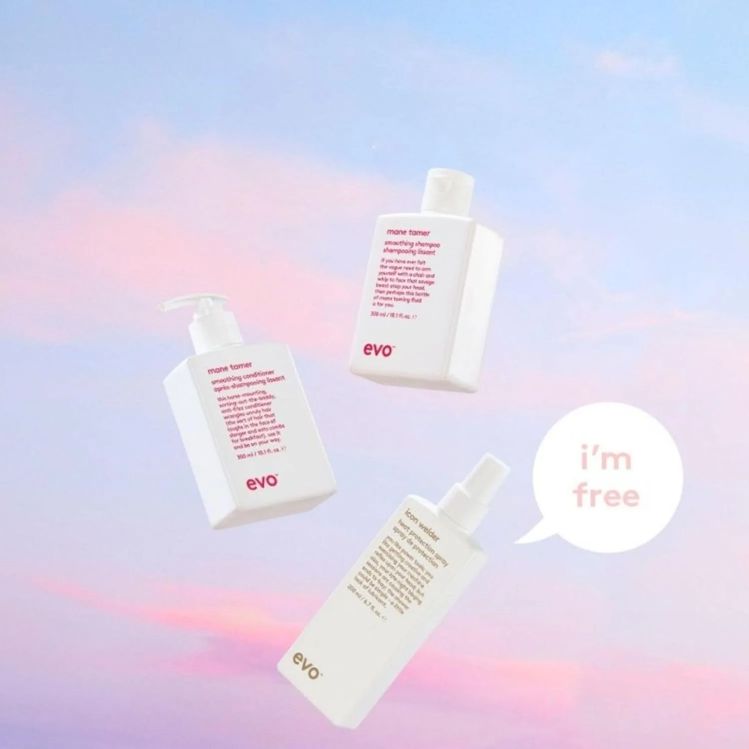 Подарочный набор средств для ухода за волосами Evo Down Pat Anti Frizz: разглаживающий шампунь, кондиционер и термозащитный спрей для непослушных волос. — фото 3