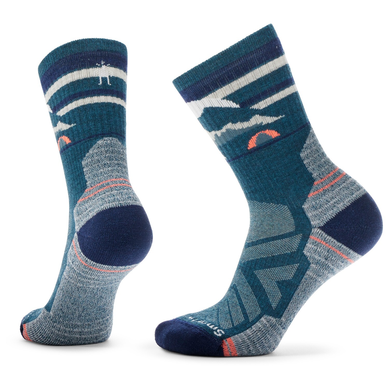 

Походные носки Smartwool Women's Hike Light Cushion New Pattern Crew Socks, цвет Twilight Blue