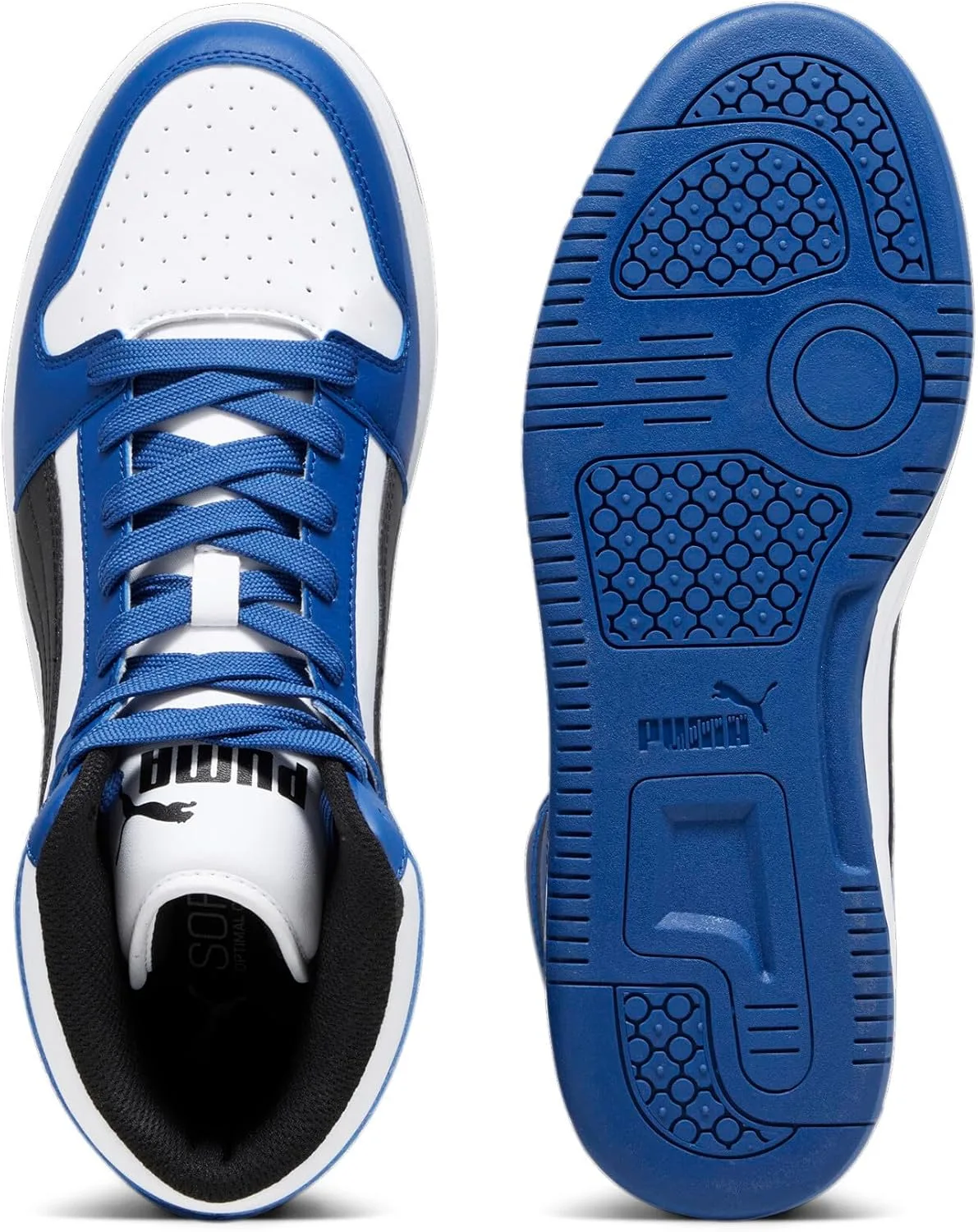 Мужские кроссовки PUMA Rebound Layup Trainers, белый/черный — фото 3