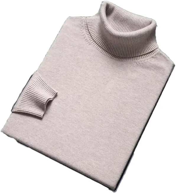 

Мужской вязаный свитер с высоким воротником Slim Fit