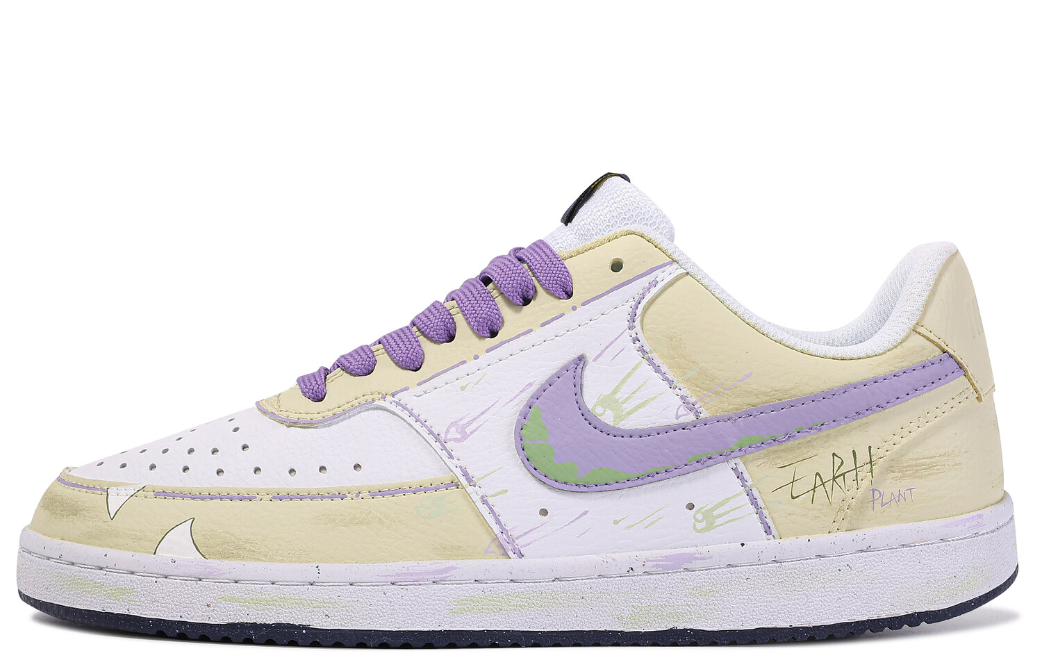 

Кроссовки Nike Court Borough Series Skateboard Shoes Men Low-Top Yellow/Purple