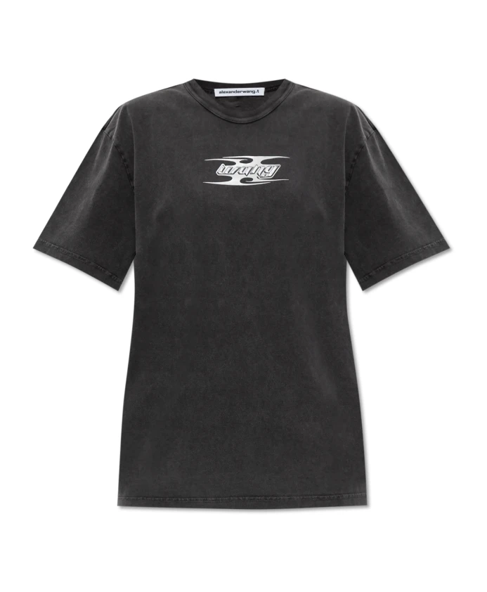

Футболка с логотипом T By Alexander Wang, серый