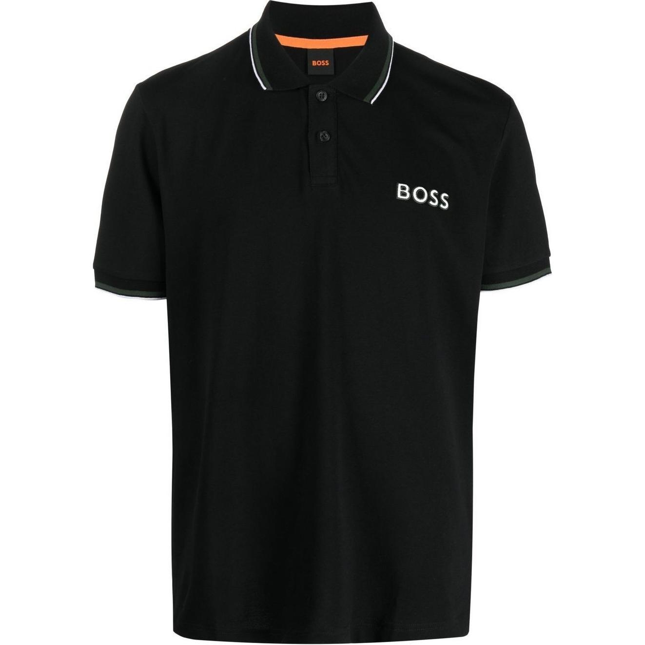 

HUGO BOSS Мужская черная рубашка-поло FW22
