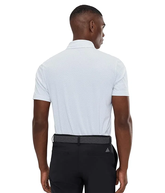 Поло Adidas Golf Ultimate365+ Go-To Print, White/Grey Three — фото 4