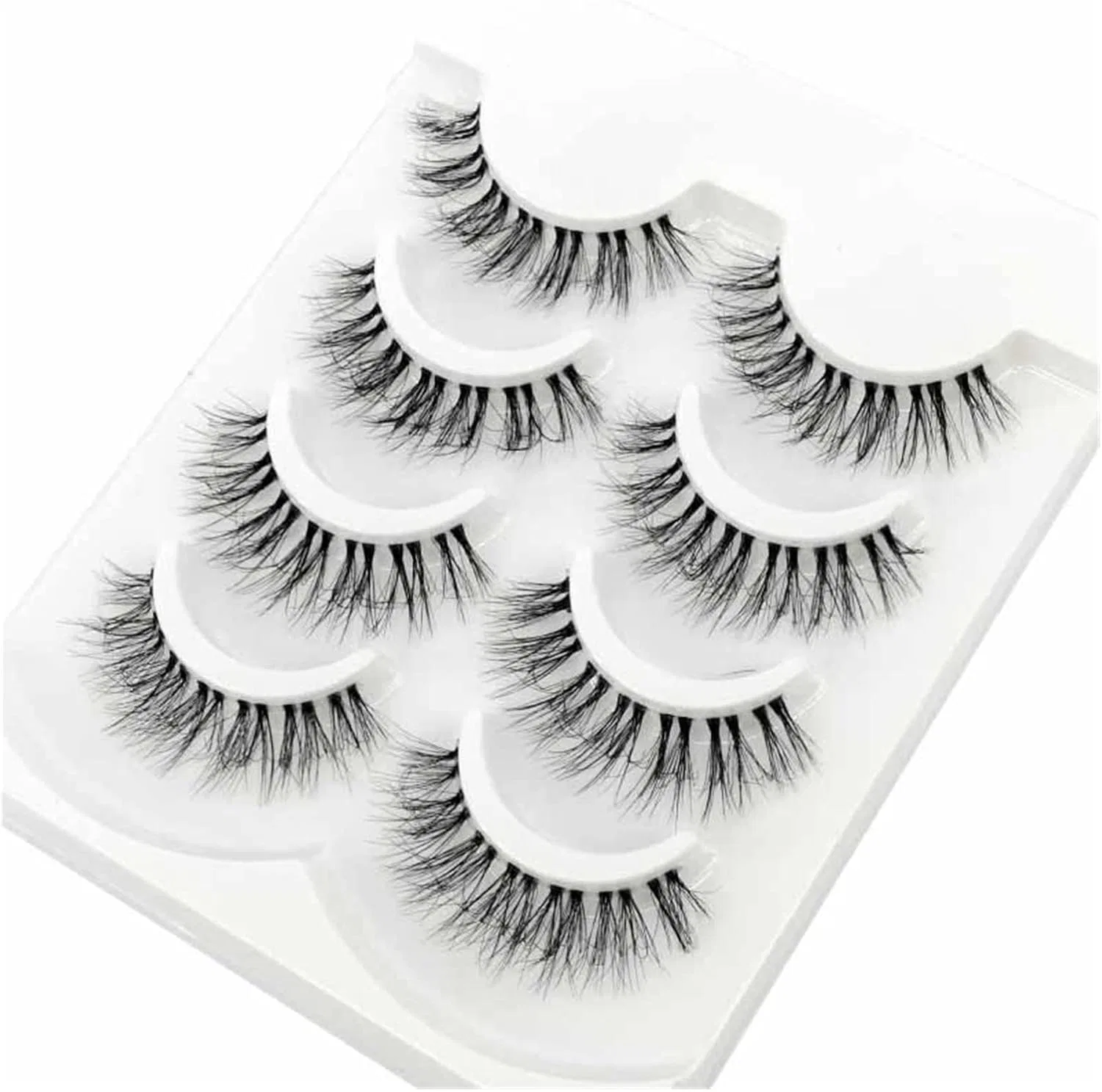 Ресницы 3D Mink Demasiado 4 пары, прозрачная лента