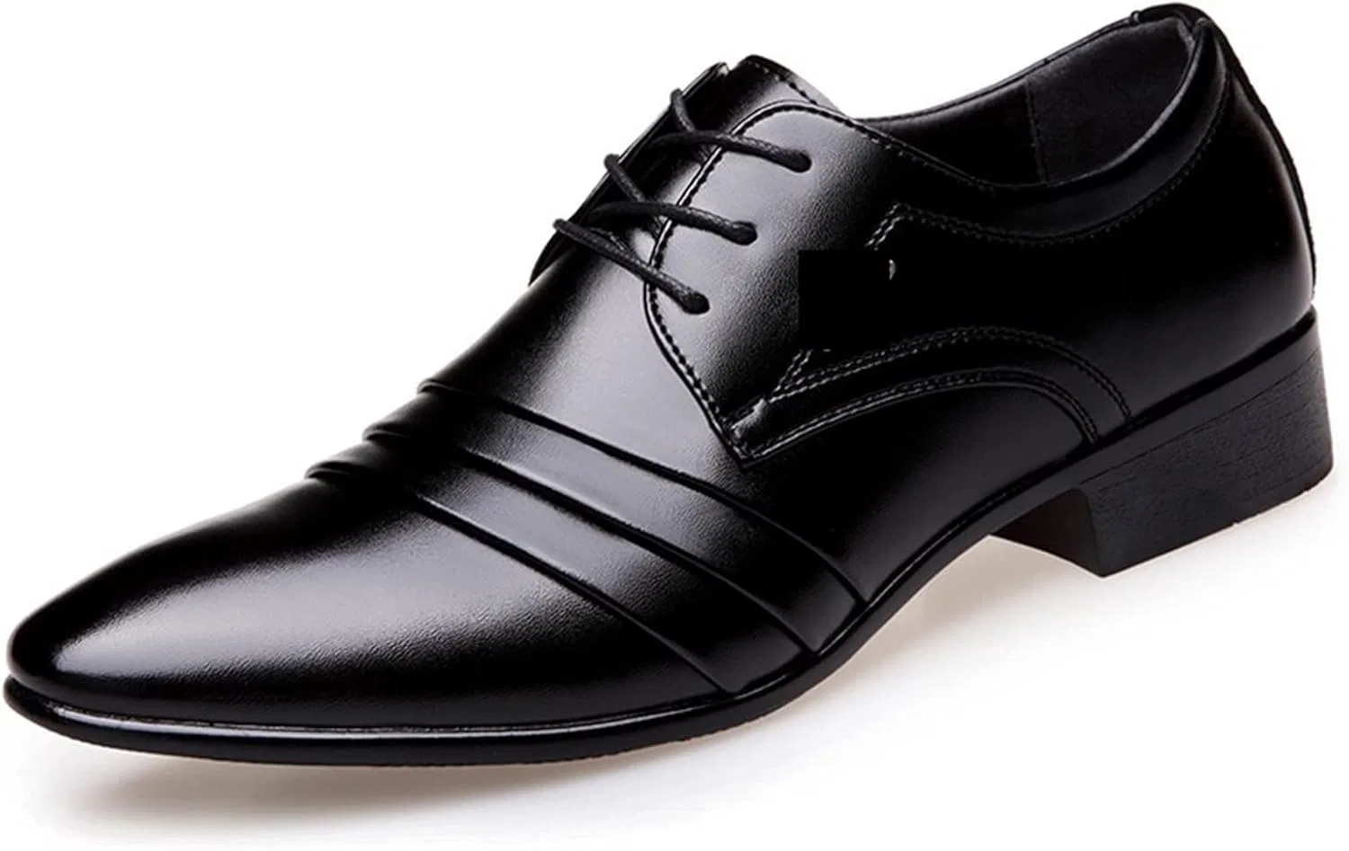Туфли Mens Shoes Mens Leather Shoes Casual Shoes Breathable Lace Up Shoes Generic, Black