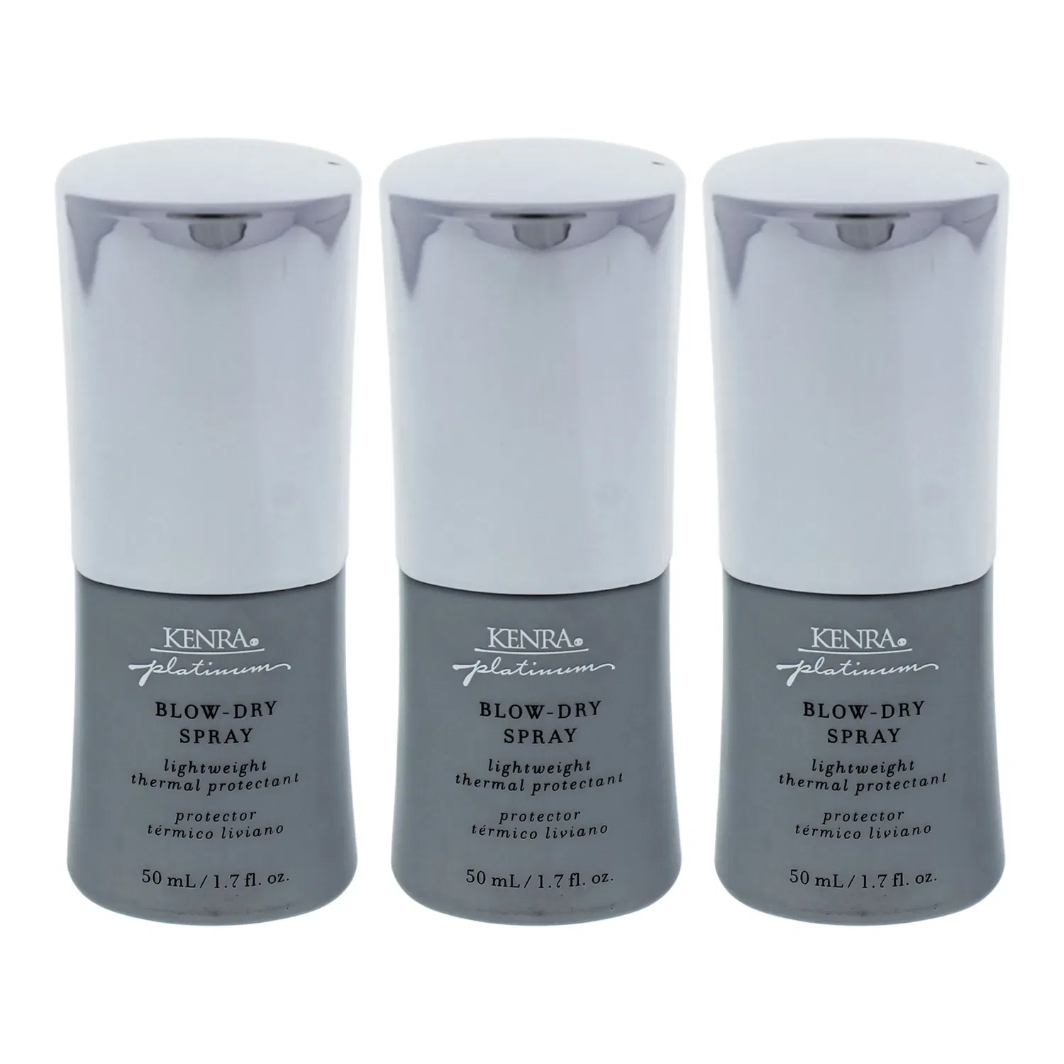 Спрей для укладки волос Platinum Blow Dry Spray от Kenra, подходит для мужчин и женщин - 1,7 унции (50 мл) - упаковка из 3 штук, Clear