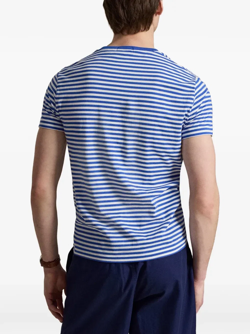 Полосатая футболка из джерси POLO RALPH LAUREN, синий — фото 4