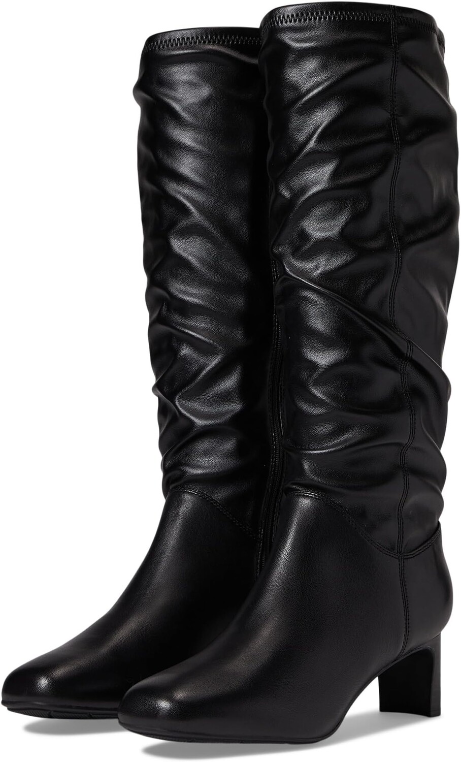 Сапоги женские Clarks Kyndall Rise высокие на каблуке, черный