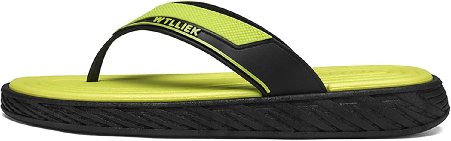 

Мужские летние антивскользящие шлепанцы для душа, удобные сандалии, легкие домашние тапочки Generic, черный/зеленый