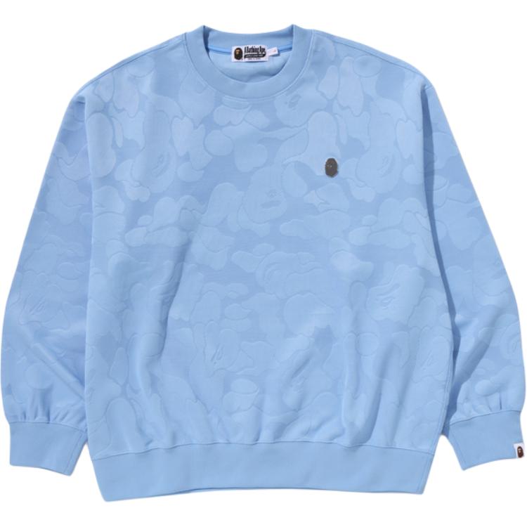 

Bape Solid Camo Jacquard однотонный расслабленный свитшот A BATHING APE, синий