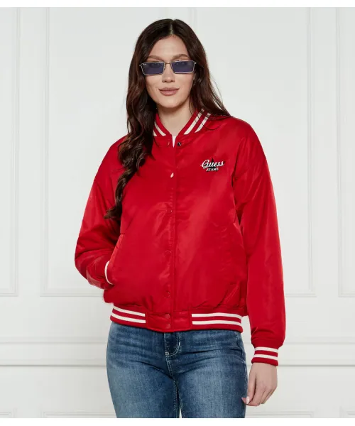 

Университетский Бомбер Regular fit Guess Jeans, красный