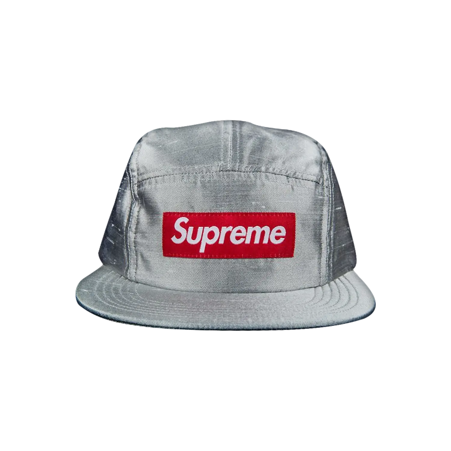 

Кепка Supreme из необработанного шелка, серебристая