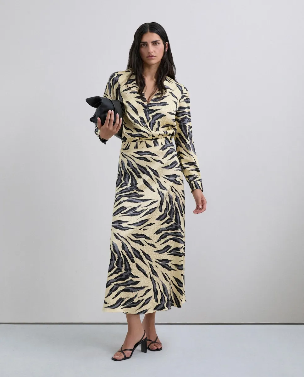 

Миди-юбка с животным принтом Scalpers, мультиколор