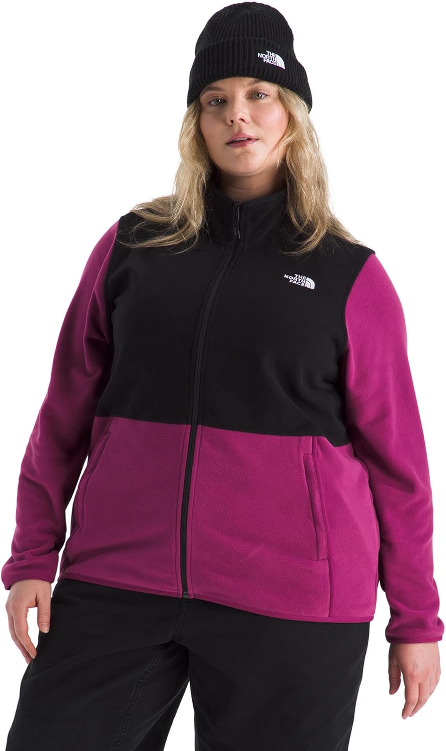 

The North Face Женская утеплённая куртка Glacier Fleece Plus, Cyber Berry/Tnf Black