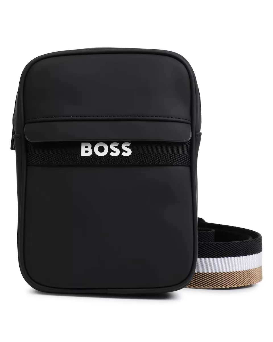 

Сумка через плечо для мальчика с передним карманом BOSS Kidswear, чёрный