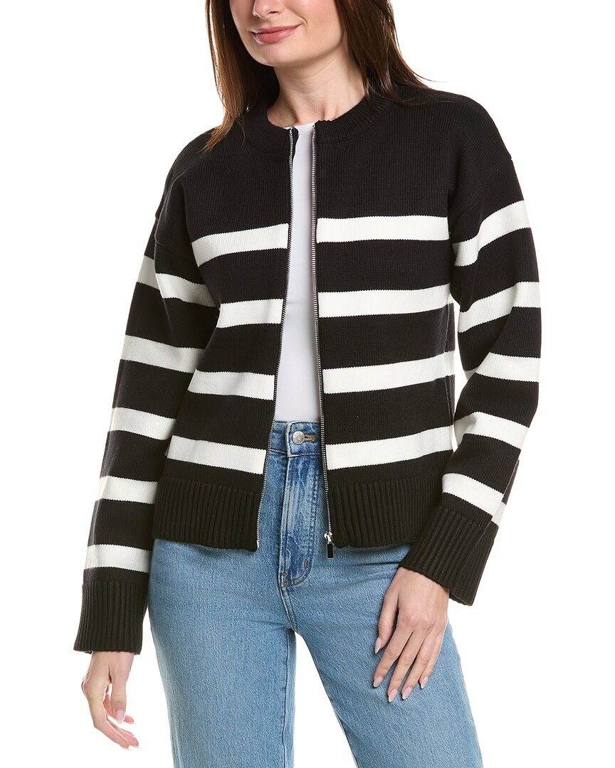 

Полосатый свитер на молнии от English Factory English Factory, черный