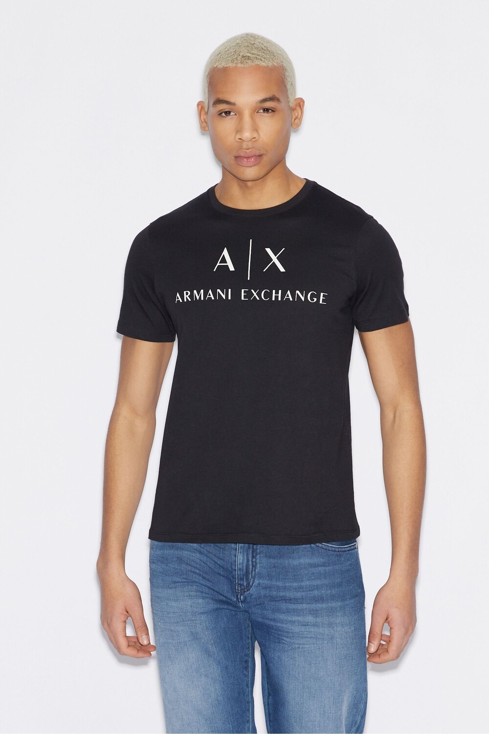 

Футболка из хлопка с логотипом Armani Exchange, черный