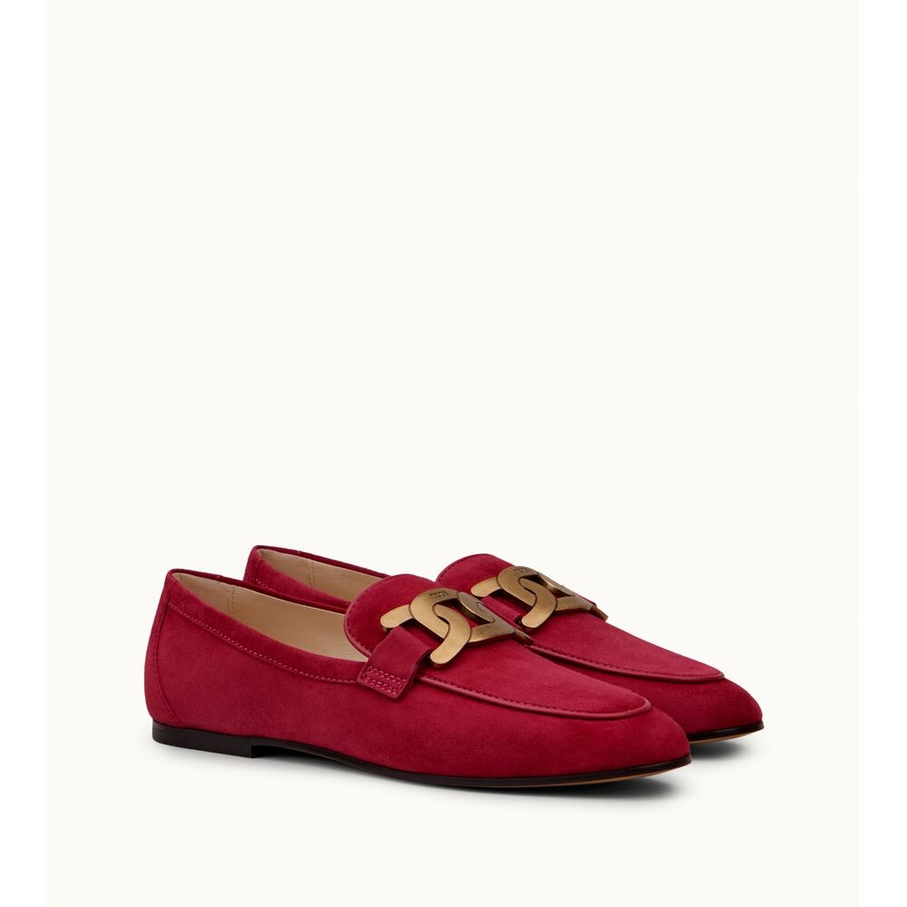 

Лоферы Kate в замше TOD's, красный