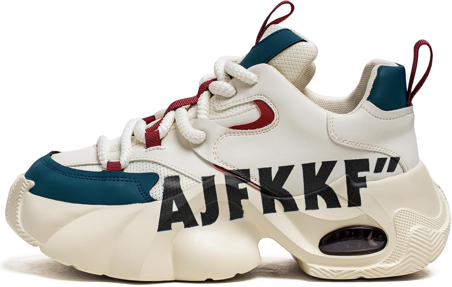 

Мужские массивные кроссовки на платформе с дышащей сеткой, шнуровкой, для ходьбы, комбинированные повседневные обувь из ПУ Lanverth, 107 Green