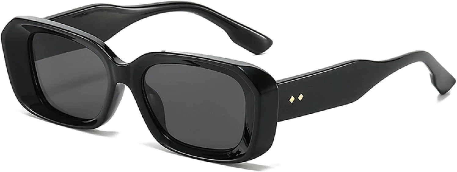 

Ретро солнцезащитные очки для мужчин, модные, с градиентным покрытием, защита от УФ-излучения UV400, модные для женщин, с заклепками TVTBBVV, Black Grey