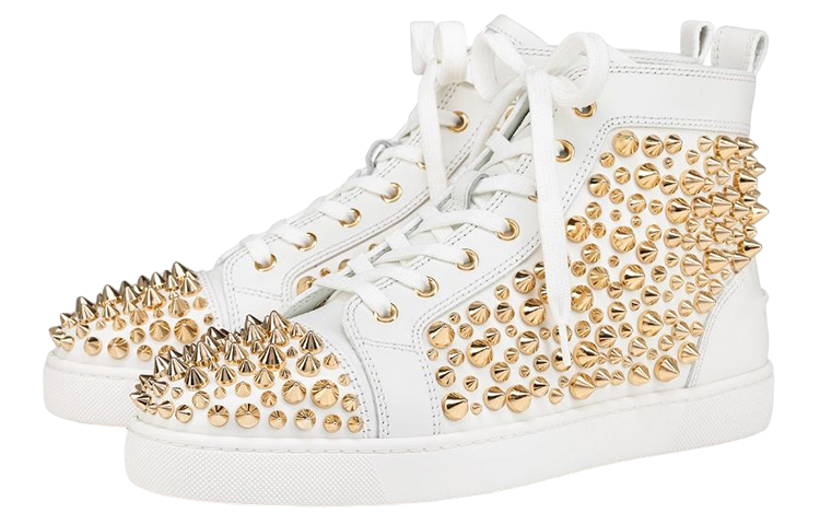 Christian Louboutin Стильные скейтбординг кроссовки CL мужские white — фото 3