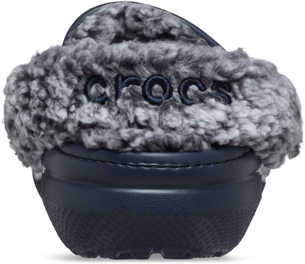 Классические сабо Crocs унисекс для взрослых на флисовой подкладке, мягкие тапочки для женщин и мужчин, темно-синий — фото 3