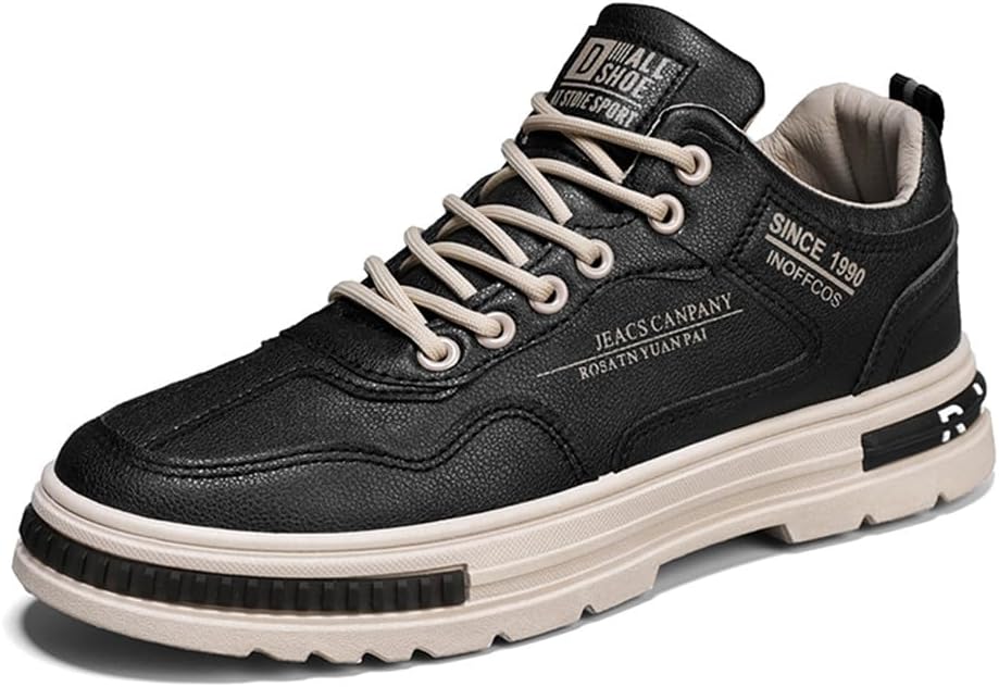 

Мужские кожаные прогулочные кроссовки MAUGEY, легкие, с противоскользящей подошвой, на шнуровке, модные, рабочие, повседневные кроссовки Maugely, черный