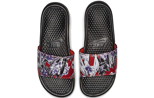 Тапочки benassi jdi slide 'floral print' Nike, черный — фото 3