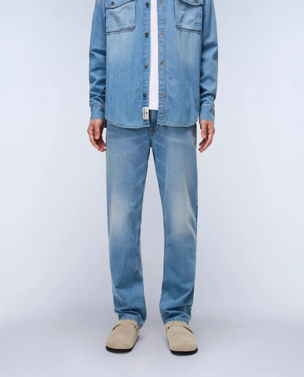 

Мужские джинсы прямого кроя синего цвета индиго Napapijri