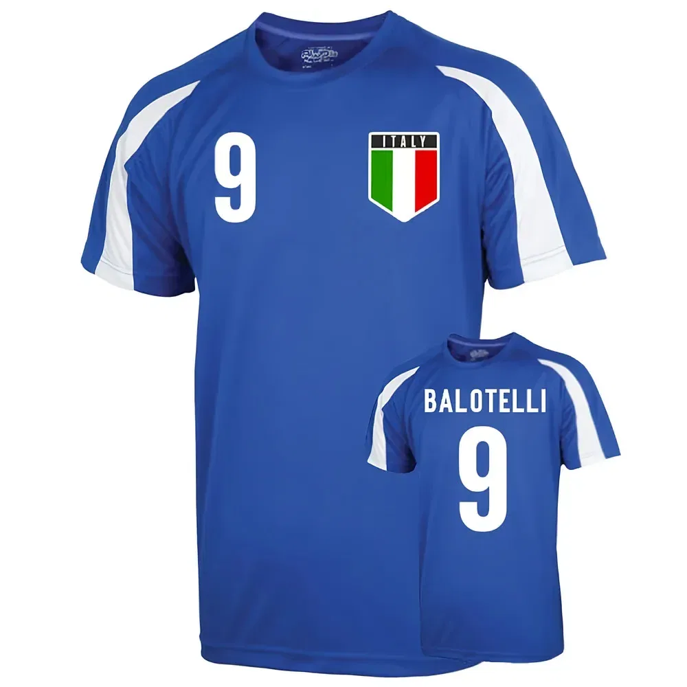 Детская тренировочная футболка Balotelli 9 Italy, синий — фото 2