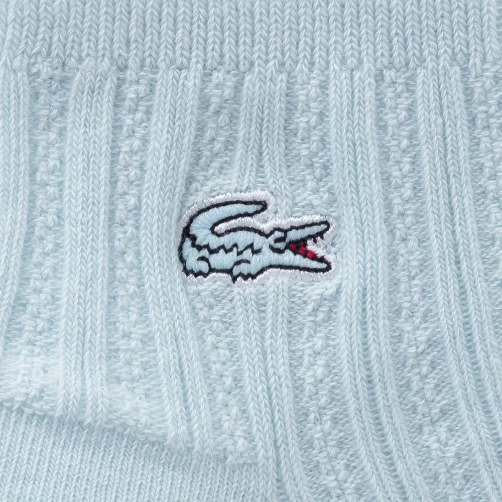Носки женские Lacoste ажурные следы, бежевые — фото 2