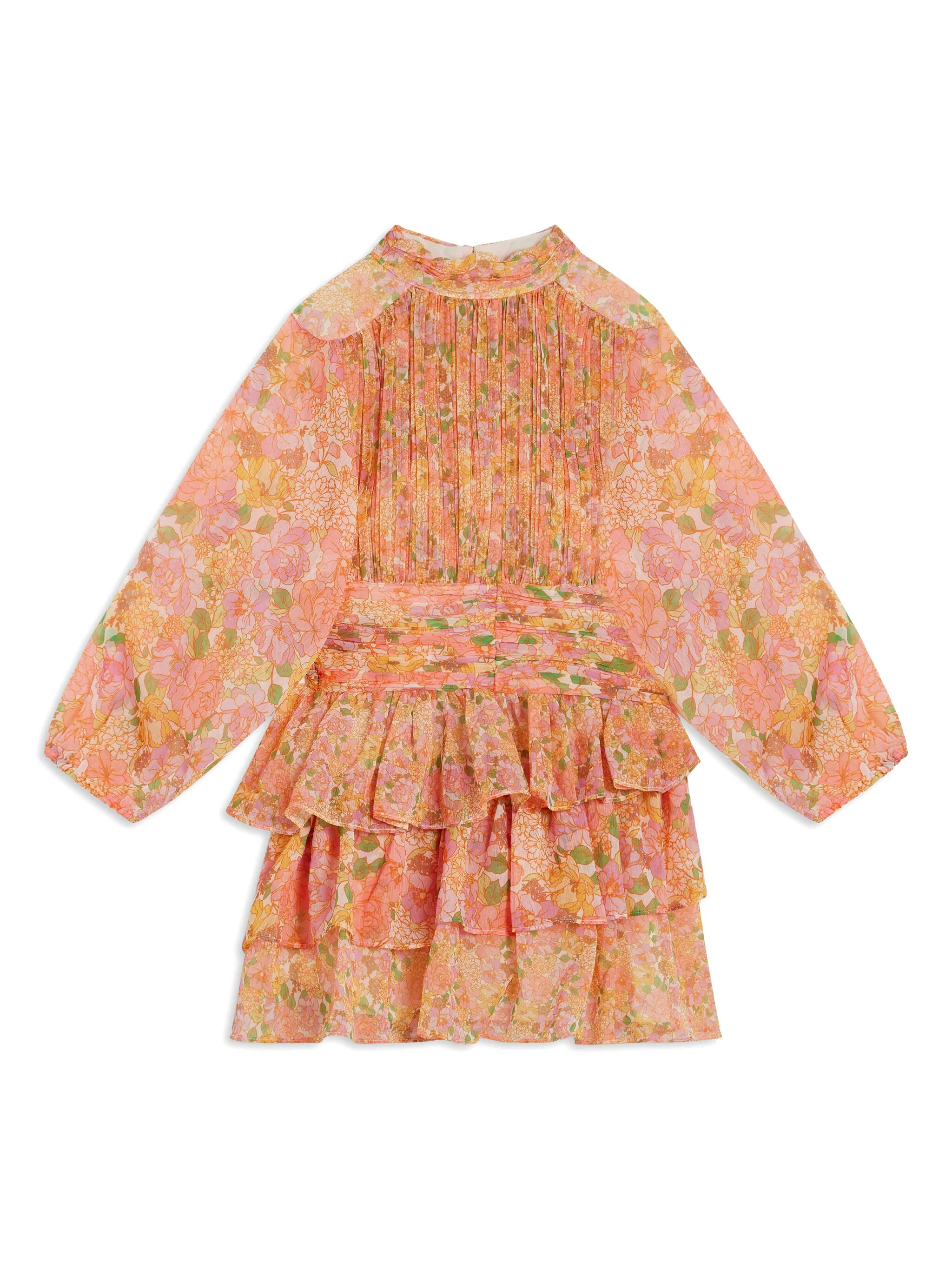 

Платье мини с цветочным принтом Marlo, оранжевый