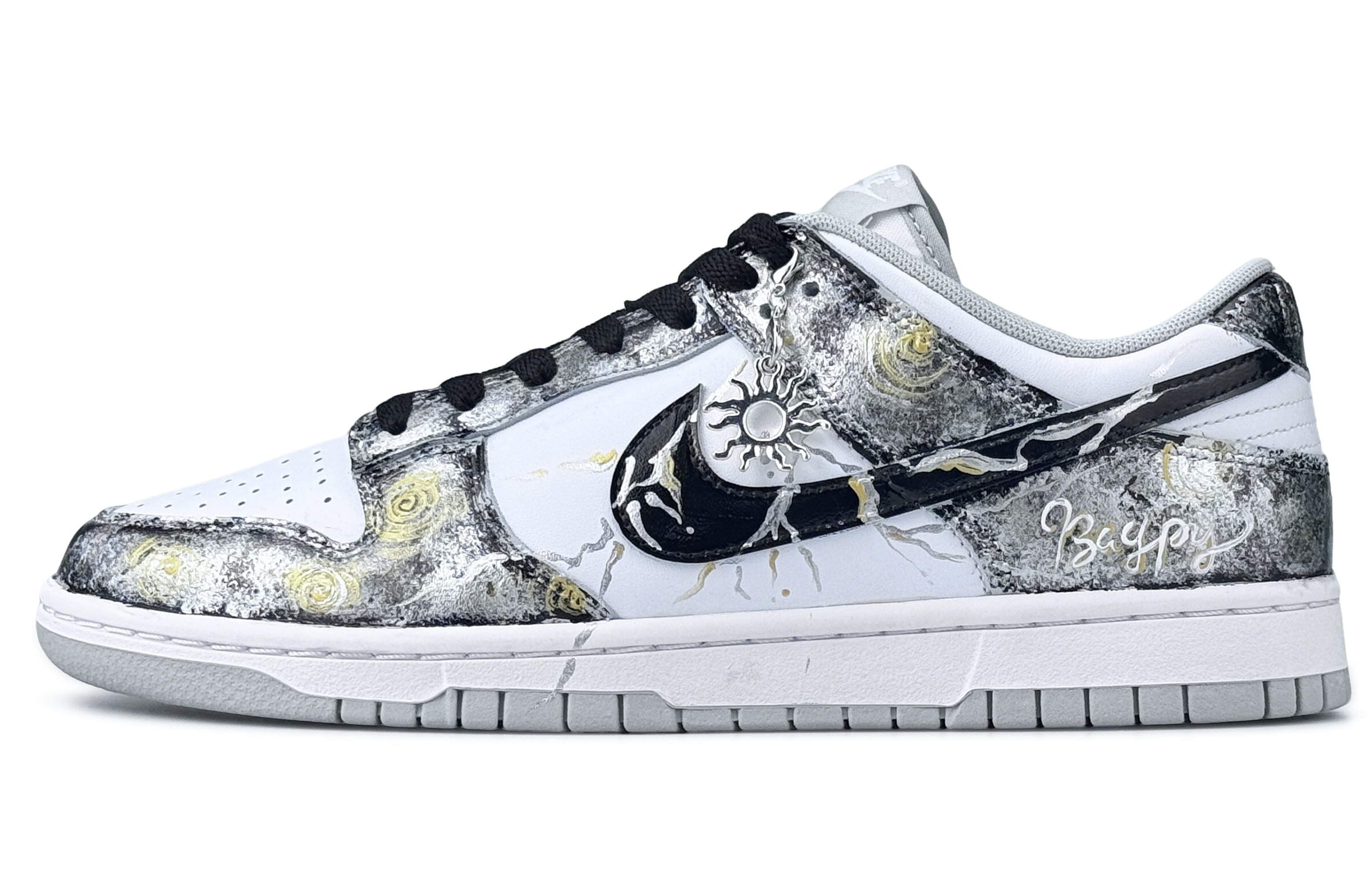 

Nike Кроссовки для скейтбординга Dunk, износостойкие, низкие, мужские, черно-серые