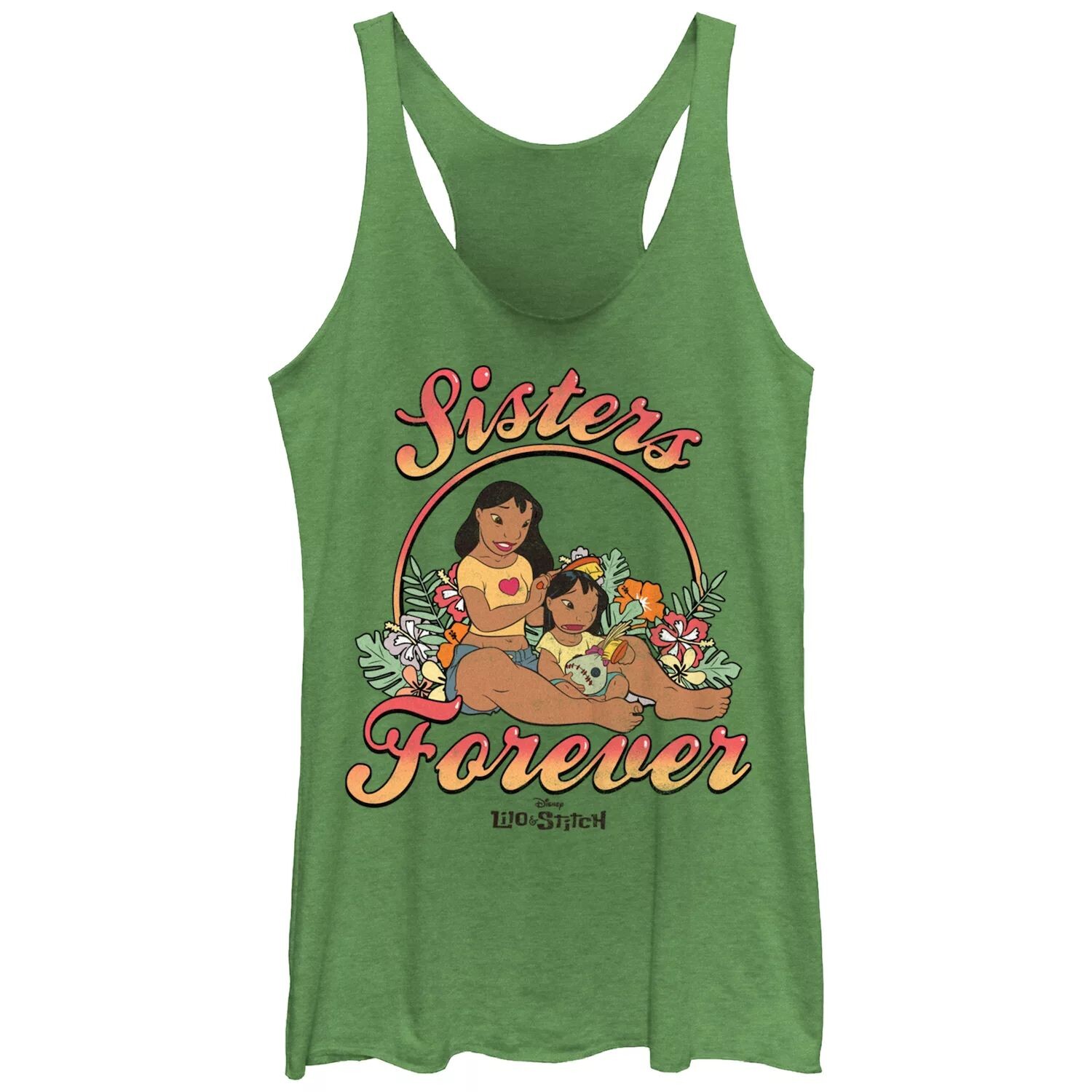 

Майка с рисунком Disney's Lilo & Stitch Juniors' Sisters Forever Racerback Licensed Character