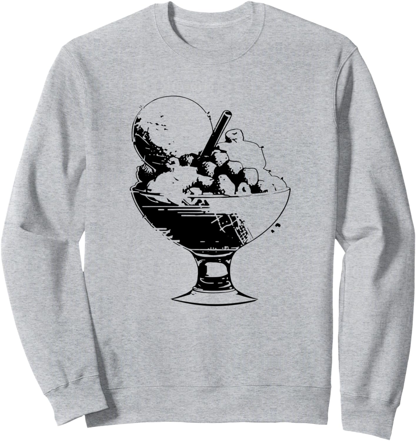

Толстовка с принтом в виде стаканчика мороженого Funny Sunday T-Shirts And Gifts, серый