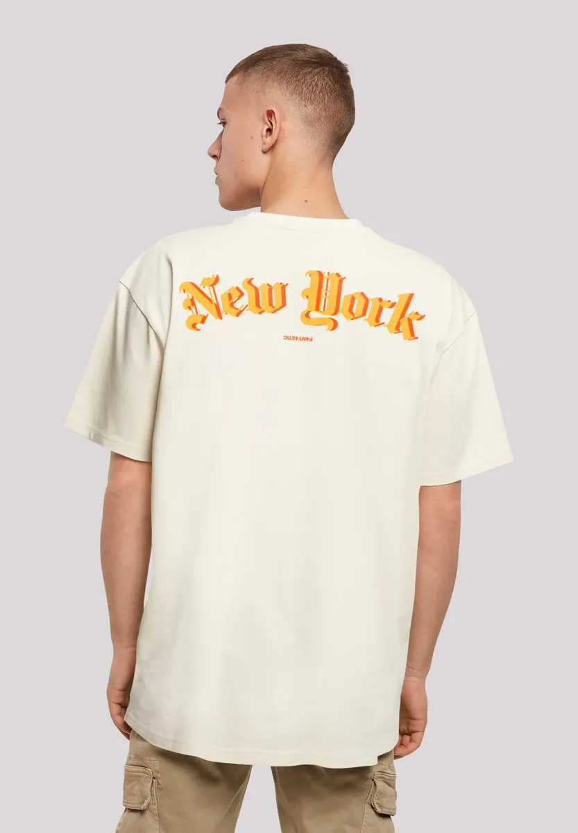 

F4NT4STIC Футболка "New York Orange OVERSIZE TEE", принт, цвет Sand