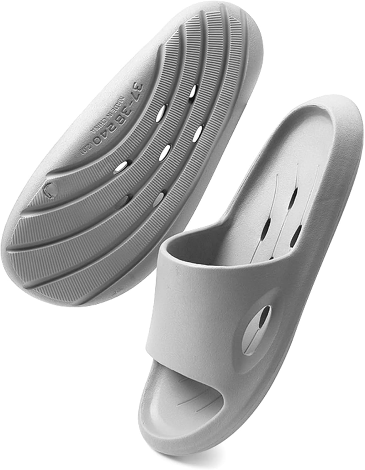 

Душевые тапочки, быстро сохнущие, противоскользящие, для мужчин и женщин, быстро сохнущие, противоскользящие, домашние шлепанцы, для общежитий, спортзала, бассейна, спа, кемпинга, пляжа Kattmas, серый