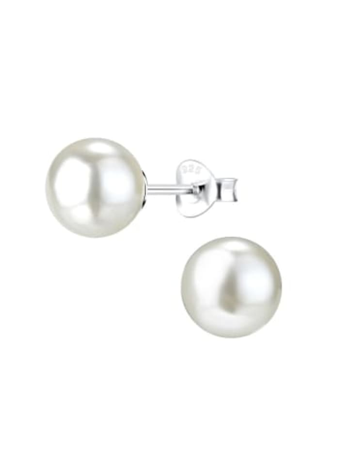 

Alexander York Серьги-гвоздики, жемчуг 8 мм белый, в оправе из серебра 925 пробы, комплект из 2 штук