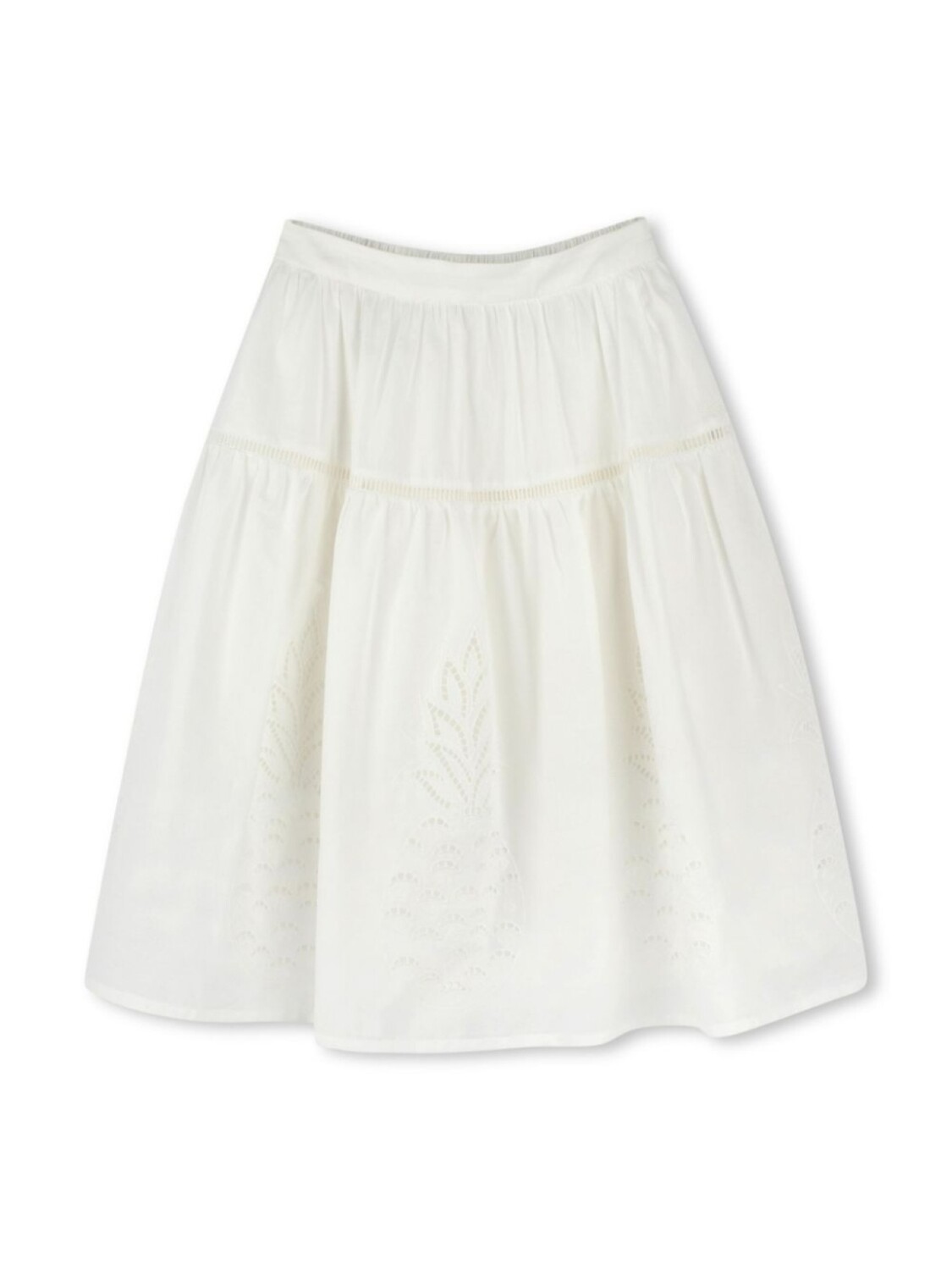 

Chloé Kids юбка миди из органического хлопка, белый