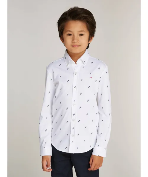 

Рубашка по всей длине Regular fit Tommy Hilfiger, белый