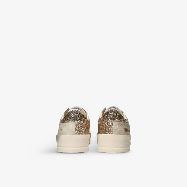 Кожаные кроссовки Stardan с блестками и звездами Golden Goose, белый — фото 4