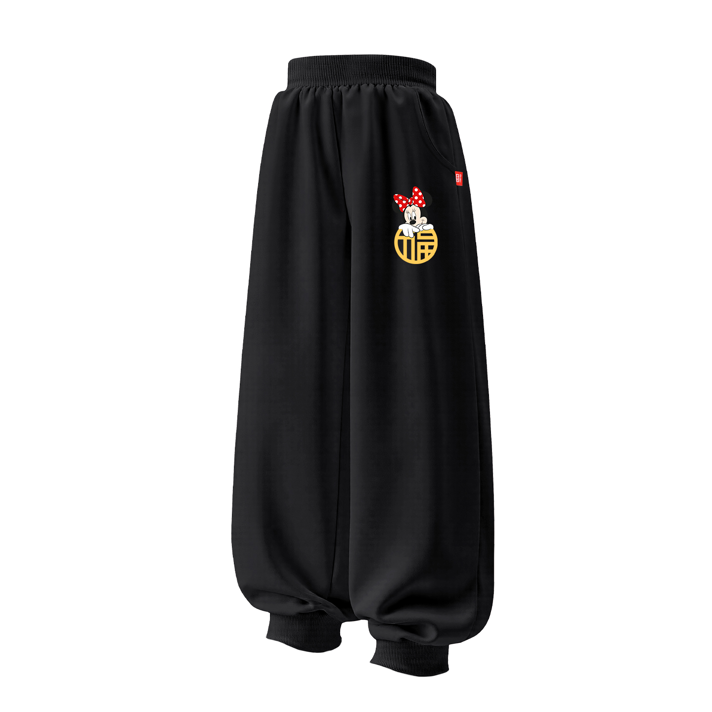 Детские вязаные спортивные штаны Thickness Disney, [thickened and fleece-lined]di joy k темно-синий — фото 3