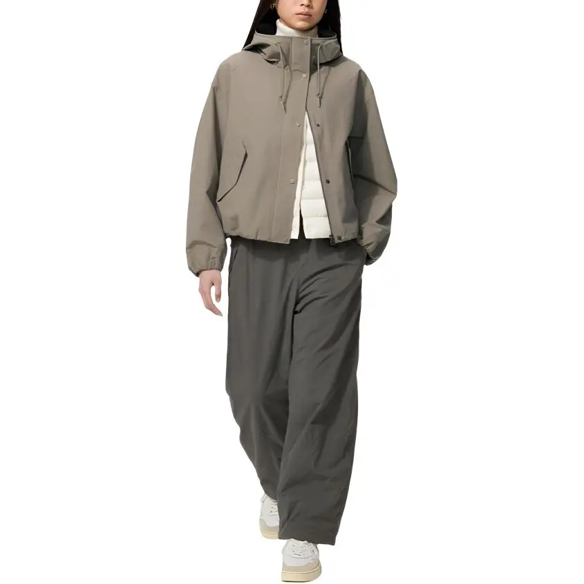 

Повседневные брюки женские Moderate Straight Fit UNIQLO, темно-olive