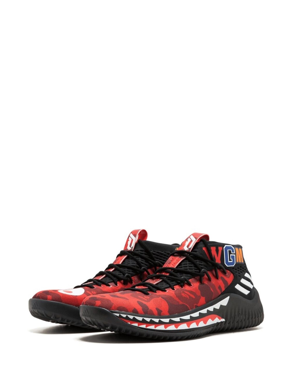 adidas кроссовки DAME 4 Bape, красный — фото 2