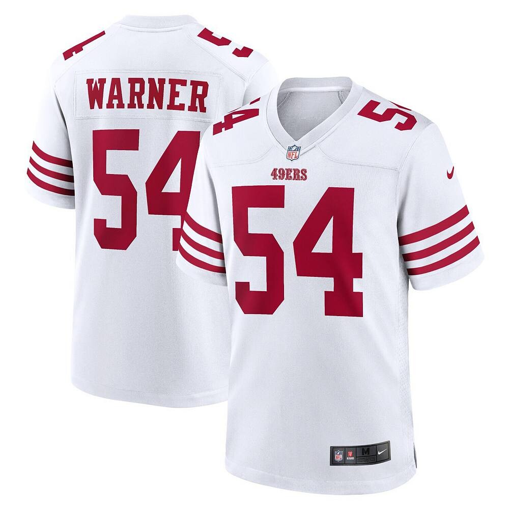 

Мужское белое джерси Nike Fred Warner San Francisco 49ers Player Game, белый
