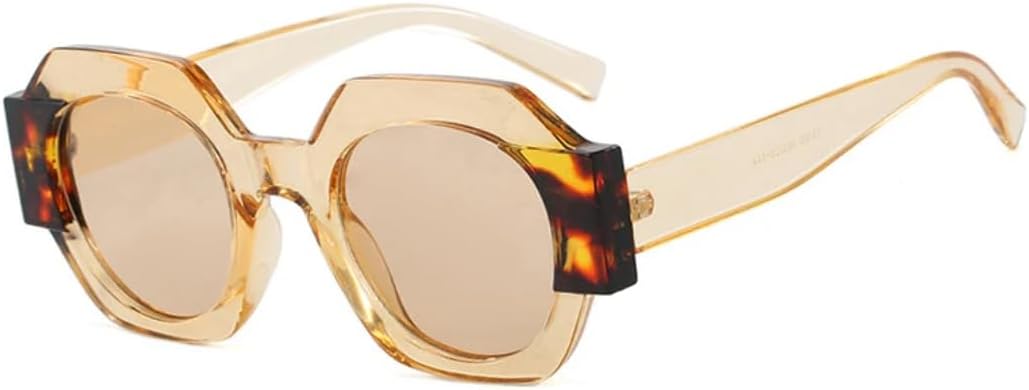 

Модные роскошные солнцезащитные очки Polygon для женщин, классические ретро-очки для мужчин, солнцезащитные очки для вождения и путешествий, защита от УФ-излучения UV400 VVTWSSW, Tea Tea