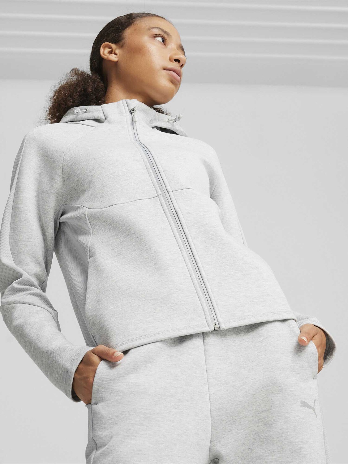 

Толстовка Puma EVOSTRIPE FZ Hoodie, серый