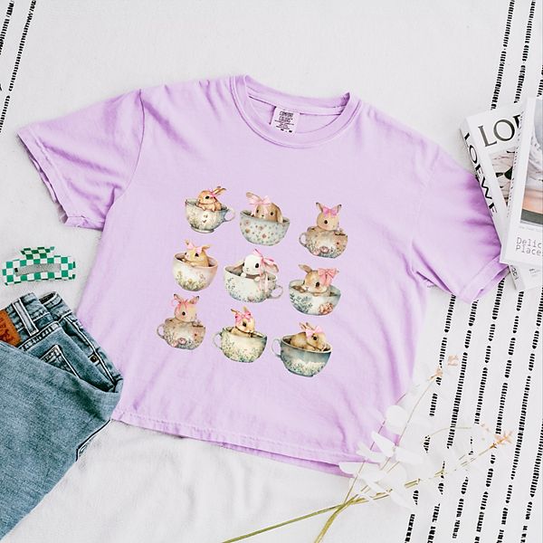 

Кроп-топ Teacup bunnies coquette boxy Simply Sage Market, Peachy